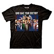 Doctor Who Who Was Your Doctor Montage Black T-Shirt